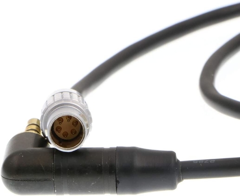 Lemo 6 Pin Macho para 3.5mm TRS Ângulo Direito de Áudio Cable para ARRI Mini LF Camera