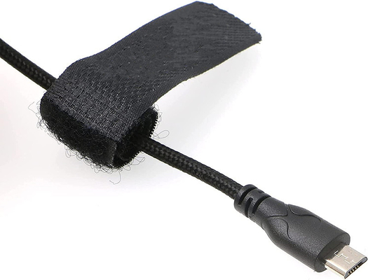Lemos 2 Pin Rotável ângulo direito para Micro USB Cable de alimentação para ARRI Z CAM E2 Flagship para Nucleus Nano Braided Wire