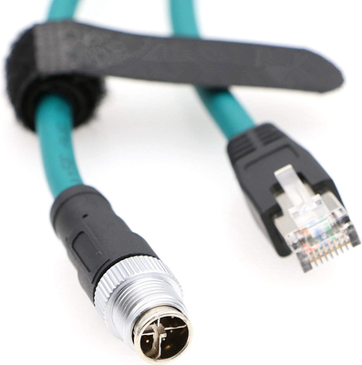 M12 8 Posição X Código para RJ45 Industrial Ethernet Cable para Cognex In 8200 8400 Série IP67 impermeável