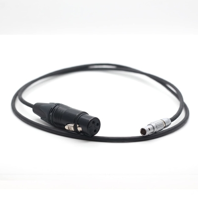 45cm Alexa Mini Audio In Cable XLR 3 pin para Lemo 0B 6 pin Portão de áudio masculino Linha de trilho duplo