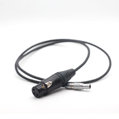 45cm Alexa Mini Audio In Cable XLR 3 pin para Lemo 0B 6 pin Portão de áudio masculino Linha de trilho duplo