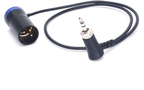 50cm bloqueável 3pin XLR macho para 3.5 cabo de áudio para Sony D11 fones de ouvido Retorno da NEUTRIK