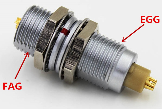 Conector circular do Pin do FAG fixo 2 da tomada, conectores circulares push pull FGG.0B.302.CLA do tamanho 0B