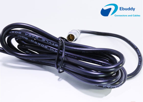 Tomada masculina feita sob encomenda de Lemo 0B 2pin dos cabos distribuidores de corrente de Lemo ao cabo do adaptador do poder 12V