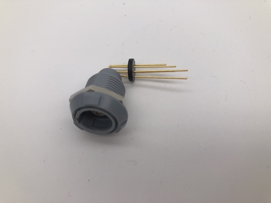 Da montagem plástica do PWB do ângulo direito do Pin de Redel 5 do conector circular de Lemo utilização médica fêmea
