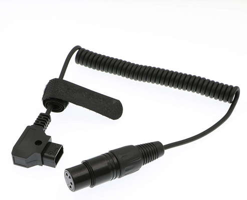 comprar XLR 4 Pins Fêmea Para D Toque Cabo de Alimentação Enrolado Para Pratilite 602 DSLR Camcorder Sony F55 SXS Câmera fabricação em linha