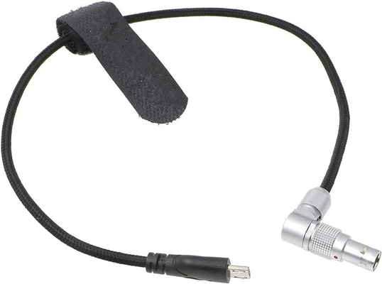 comprar Lemos 2 Pin Rotável ângulo direito para Micro USB Cable de alimentação para ARRI Z CAM E2 Flagship para Nucleus Nano Braided Wire fabricação em linha