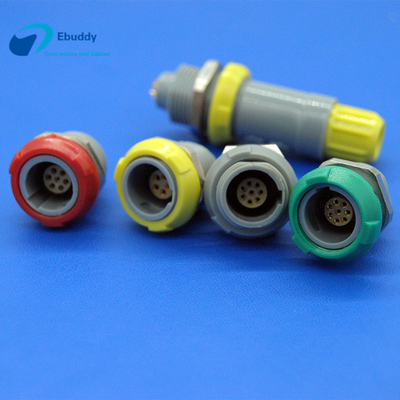 comprar Soquete push pull fêmea plástico de 3 conectores circulares do Pin para a soldadura do PWB online manufacture