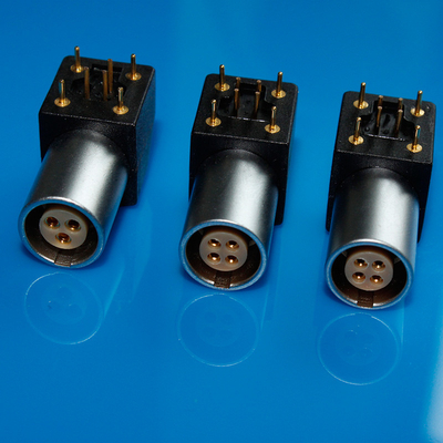 comprar cotovelo 4pin 90 tamanho compatível do conector EPG 0B/1B/2B/3B do circuito impresso de Lemo 4pin do conector do PWB do grau fabricação em linha