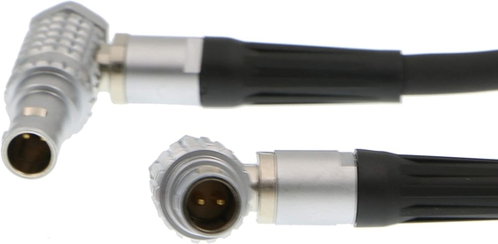 Ligação ARRI Alexa Camera Power Cable Lemo 2 Pin Male de Teradek a 2 Pin Female Right Angle