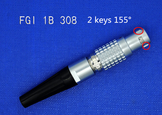 FGI 1B 308 8 conectores de cabo circulares para o cabo de dados de Leica, 2 chaves do Pin conectores de cabo de 155 graus