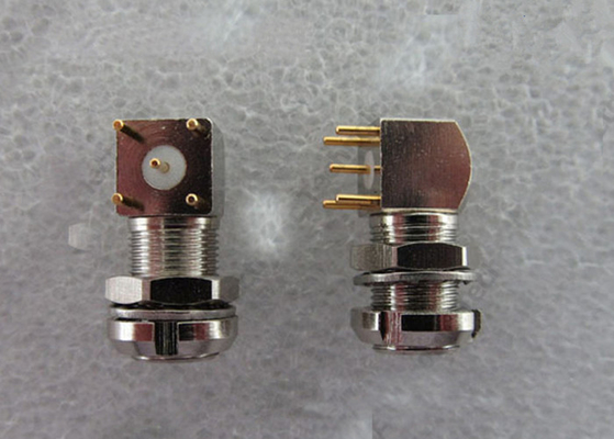 Conector coaxial masculino push pull do EPS da segurança para a montagem da placa de circuito impresso