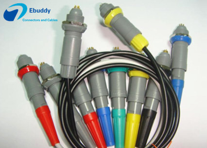 Conector de cabo plástico de Lemo da série de REDEL P para o conector médico do endoscópio da indústria