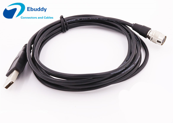 Fêmea de  6pin aos cabos distribuidores de corrente feitos sob encomenda HR10A-7R-6S de  do cabo de dados de USB